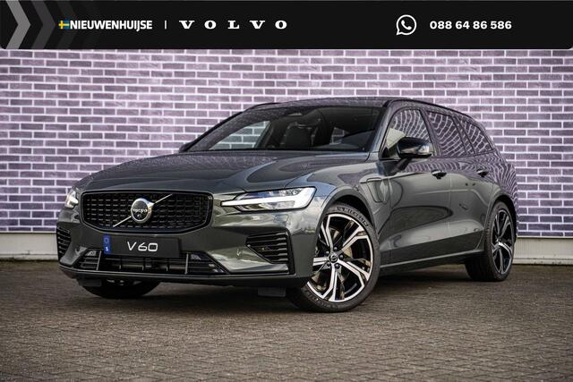 Volvo V60 2.0 T6 Plug-in hybrid AWD Ultra Dark | Sportstoelen | Schuif-/Kanteldak | Full-LED | Adaptieve Cruise Control | Head-Up Display | Stoelverwarming Voor en Achter | 19" | Getint Glas | Harman Kardon Audio | BLIS |