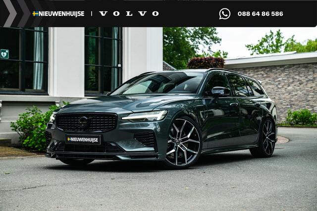 Volvo V60 2.0 T8 Plug-in hybrid AWD Ultra Dark | 21" Polestar | Black Pack | Bowers & Wilkins | Heico Uitlaatsysteem | Heico Body Kit | Trekhaak | Massage & Ventilatie |