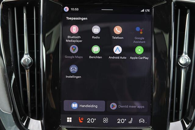 Volvo V60 T6 Recharge AWD Plus Dark - Panorama/schuifdak - IntelliSafe Assist & Surround - 360º Camera - Harman/Kardon audio - Verwarmde voorstoelen, stuur & achterbank - Parkeersensoren voor & achter - Elektr. bedienb. voorstoelen met geheugen - Head up display -