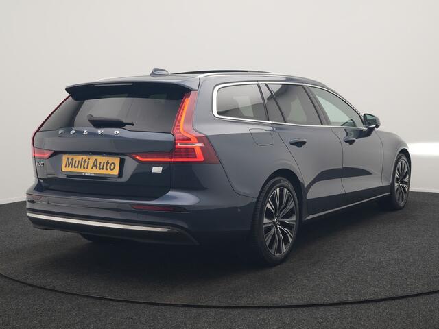 Volvo V60 T6 AWD Plus Bright LONG RANGE PHEV 350pk Dealer O.H. | Trekhaak Af Fabriek | Panodak | Adaptive Cruise | 360 Camera | Comfortstoelen Memory & Verwarmd | Stuur Verwarmd | Keyless | Blis | Apple Carplay | Google Assistent | DAB | Plug In Hybrid |
