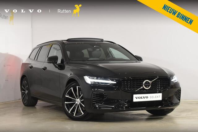 Volvo V60 T8 455PK Automaat Plug-in hybrid AWD Plus Dark / 360 Camera / Harman Kardon / Head-up display / Panorama schuifdak / Stoel- en stuurverwarming / Trekhaak / Elektrische stoelen met geheugen