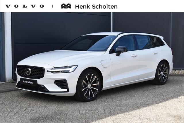 Volvo V60 T8 Plug-in hybrid AWD Plus Dark | Trekhaak | Stoel-/Stuurwiel verwarming | 360 graden camera | Harman Kardon Premium audio | All Season banden | Elektrisch verstelbare Voorstoelen | BLIS | Adaptieve Cruise Control | Google | Apple Carplay |