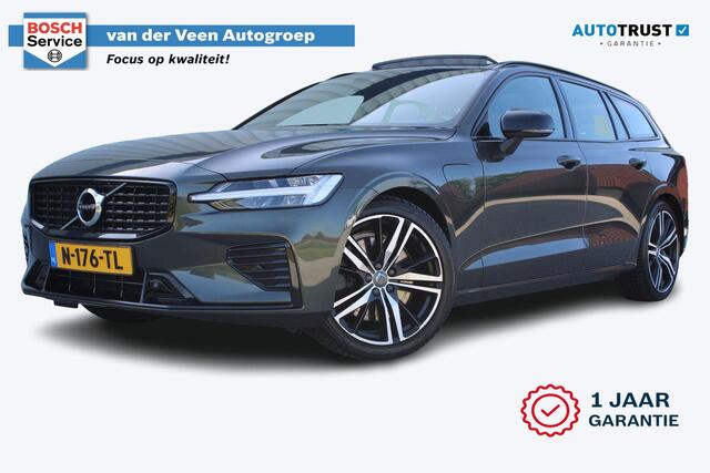 Volvo V60 2.0 T8 Recharge AWD R-Design | Incl. 12 maanden garantie | Pilot assist | Harman/Kardon audio | Memory seats | Stoel/stuurverwarming | Uitklapbare trekhaak | Schuif/kantel dak | Apple carplay/Android auto |