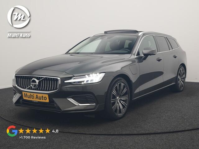 Volvo V60 T6 Recharge AWD Inscription PHEV 340pk Dealer O.H | Trekhaak Af Fabriek | Panodak | Adaptive Cruise | Harman / Kardon | 360 Camera | Lederen Sportstoelen Memory & Verwarmd | Stuurverwarming | Blis | Keyless | Apple Carplay | Virtual | Navigatie | DAB | 19"L.M | Plug In Hybrid