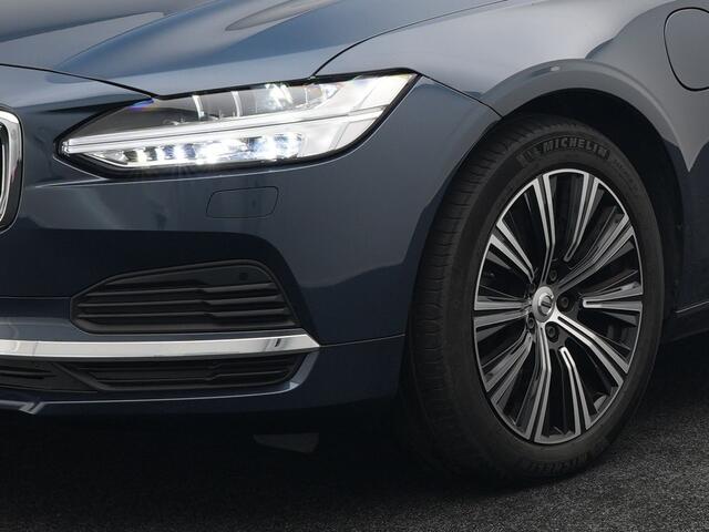 Volvo V90 T6 AWD Inscription Plug In Hybrid 340pk PHEV | Adaptive Cruise | Trekhaak af Fabriek | Head Up | Lederen Sportstoelen Memory | Harman Kardon | 360 Camera | BLIS | Pilot Assist | Stuurverwarming |