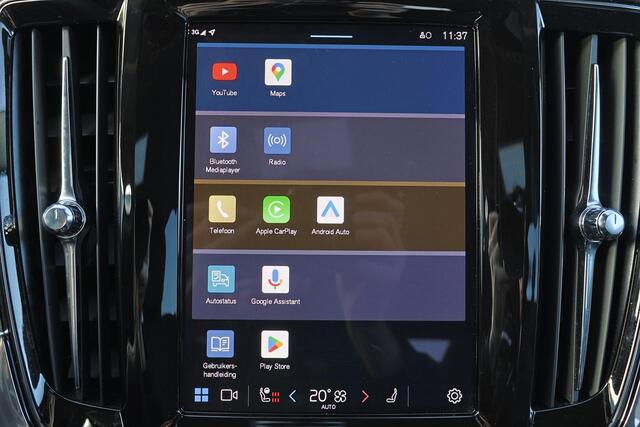 Volvo V90 T6 Recharge AWD Plus Dark - IntelliSafe Assist & Surround - 360º Camera - Harman/Kardon audio - Adaptieve LED koplampen - Verwarmde voorstoelen, stuur & achterbank - Parkeersensoren voor & achter - Elektr. bedienb. voorstoelen met geheugen - Extra getint