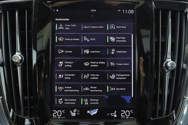 Volvo V90 T5 Inscription - Intellisafe Assist & Surround - Panoramadak - Parkeerverwarming - Head-up display - Geventileerd Nappa leder - Massage voorstoelen - Achteruitrijcamera - DAB - Full LED koplampen - 19' wielen - Park Assist Pilot