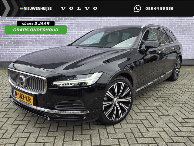 Volvo V90 T6 Plug-in Hybrid AWD Inscription Aut | Trekhaak 2100 kg | Google Maps | Long Range Accu | Harman Kardon | Elek. Stoelen | Stoel-/Stuurverwarming | Panoramadak | Wool Blend Interieur | All- seasonbanden