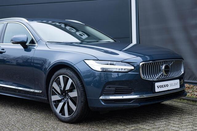 Volvo V90 T6 Automaat Plug-in hybrid AWD Ultra Bright | Panoramadak | Verwarmbare voorstoelen en achterbank | Verwarmbaar stuurwiel | Premium audio by Harman Kardon | Adaptieve cruise control | Rondom zichtcamera | Apple carplay/Android auto | 19 inch Lichtmetalen
