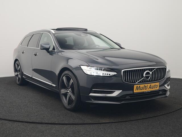 Volvo V90 T8 AWD Inscription Plug In Hybrid 394pk Dealer O.H PHEV | Trekhaak af Fabriek | Panodak | Adaptive Cruise | Luxe Lederen Sportstoelen Memory | Pilot Assist | Camera | 19 "L.M | Apple Carplay |