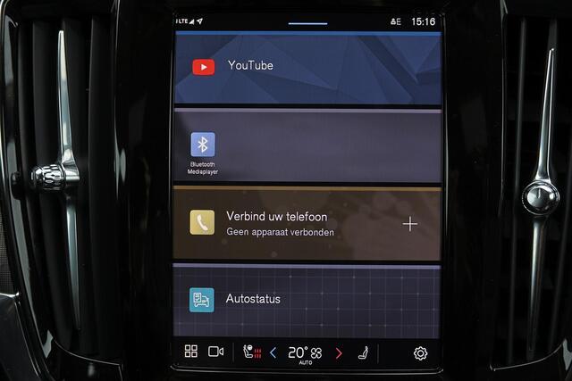 Volvo V90 T6 Recharge AWD Plus Dark - Luchtvering - IntelliSafe Assist & Surround - 360º Camera - Harman/Kardon audio - Adaptieve LED koplampen - Verwarmde voorstoelen, stuur & achterbank - Parkeersensoren voor & achter - Elektr. bedienb. voorstoelen met geheugen -