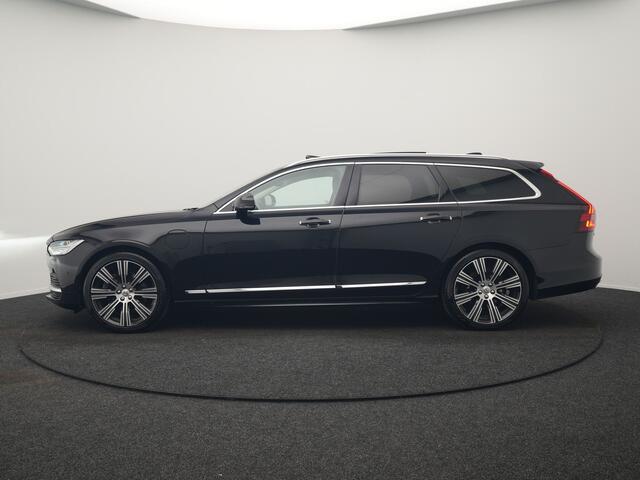 Volvo V90 T8 AWD Inscription Exclusive LONG RANGE PHEV 394pk Dealer O.H. | Panodak | Head Up | Adaptive Cruise | 360 Camera | Bowers & Wilkins | Lederen Sportstoelen Ventilatie & Memory | Keyless | Blis | Stoelen & Stuur Verwarmd | Apple Carplay | Plug In Hybrid