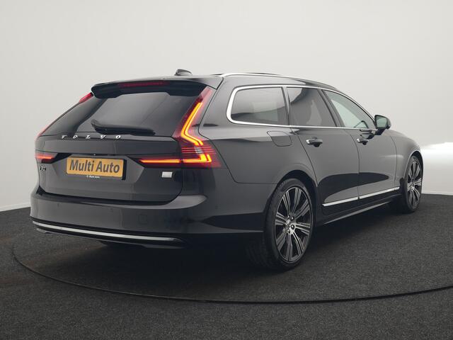 Volvo V90 T8 AWD Inscription Exclusive LONG RANGE PHEV 394pk Dealer O.H. | Panodak | Head Up | Adaptive Cruise | 360 Camera | Bowers & Wilkins | Lederen Sportstoelen Ventilatie & Memory | Keyless | Blis | Stoelen & Stuur Verwarmd | Apple Carplay | Plug In Hybrid