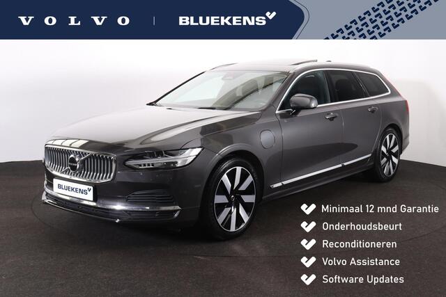 Volvo V90 T6 Recharge AWD Plus Bright - Panorama/schuifdak - IntelliSafe Assist & Surround - Harman/Kardon audio - Adaptieve LED koplampen - Parkeercamera achter - Verwarmde voorstoelen, stuur & achterbank - Parkeersensoren voor & achter - Elektr. bedienb. voorstoe