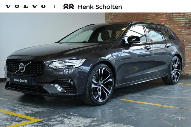 Volvo V90 T8 Plug-in hybrid AWD Ultra Dark | Bowers & Wilkins Premium Audio | Luchtvering | Gelamineerde zijruiten | Semi-Electrische wegklapbare trekhaak | 20" Lichtmetalen velgen | Massage in voorstoelen | Stoelventilatie | Stoelverwarming | 360° Parkeercamera