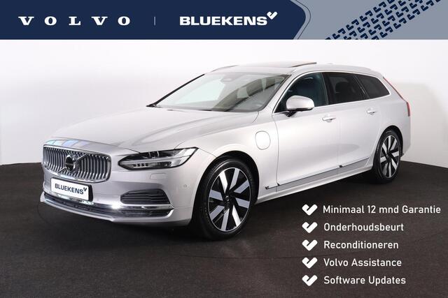 Volvo V90 T6 Recharge AWD Plus Bright - Panorama/schuifdak - IntelliSafe Assist & Surround - 360º Camera - Harman Kardon audio - Adaptieve LED koplampen - Verwarmde voorstoelen, stuur & achterbank - Parkeersensoren voor & achter - Elektr. bedienb. voorstoelen met g