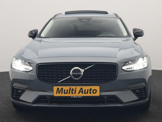 Volvo V90 T6 AWD Plus Dark PHEV 350pk Dealer O.H. | Trekhaak Af Fabriek | Panodak | Adaptive Cruise | Camera | Harman / Kardon | Lederen Comfortzetels Memory & Ventilatie | Keyless | Blis | Stoelen & Stuur Verwarmd | Apple Carplay | Google | Plug In Hybrid |
