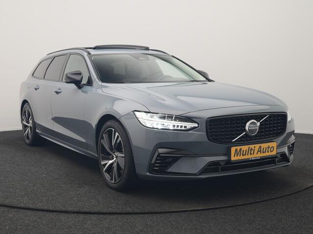 Volvo V90 T6 AWD Plus Dark PHEV 350pk Dealer O.H. | Trekhaak Af Fabriek | Panodak | Adaptive Cruise | Camera | Harman / Kardon | Lederen Comfortzetels Memory & Ventilatie | Keyless | Blis | Stoelen & Stuur Verwarmd | Apple Carplay | Google | Plug In Hybrid |
