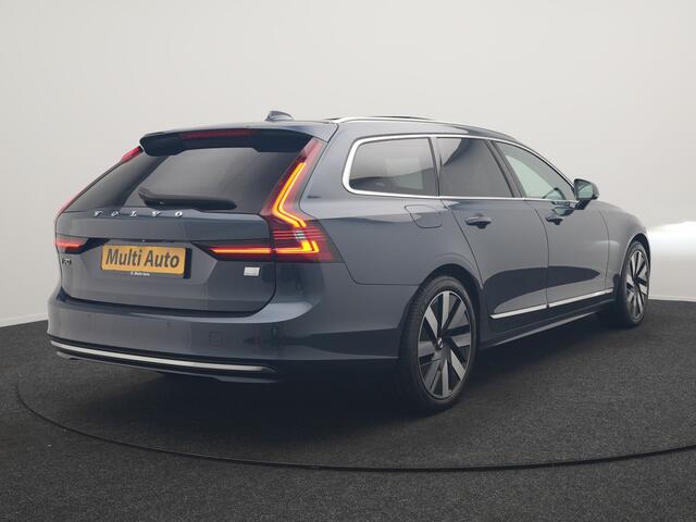 Volvo V90 T6 AWD Plus Bright LONG RANGE PHEV 350pk Dealer O.H. | Trekhaak Af Fabriek | Panodak | Adaptive Cruise | Camera | Harman / Kardon | Lederen Sportstoelen Memory & Verwarmd | Keyless | Blis | Stuur Verwarmd | Apple Carplay | Google Assistent | Plug In Hybri