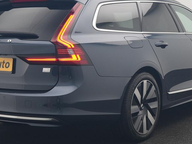 Volvo V90 T6 AWD Plus Bright LONG RANGE PHEV 350pk Dealer O.H. | Trekhaak Af Fabriek | Panodak | Adaptive Cruise | Camera | Harman / Kardon | Lederen Sportstoelen Memory & Verwarmd | Keyless | Blis | Stuur Verwarmd | Apple Carplay | Google Assistent | Plug In Hybri