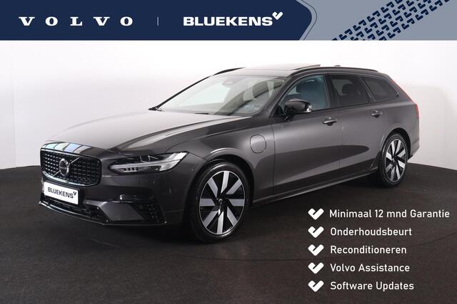 Volvo V90 T6 Recharge AWD Plus Dark - Luchtvering - Panorama/schuifdak - IntelliSafe Assist & Surround - Harman/Kardon audio - Adaptieve LED koplampen - Parkeercamera achter - Verwarmde voorstoelen, stuur & achterbank - Parkeersensoren voor & achter - Elektr. bedie