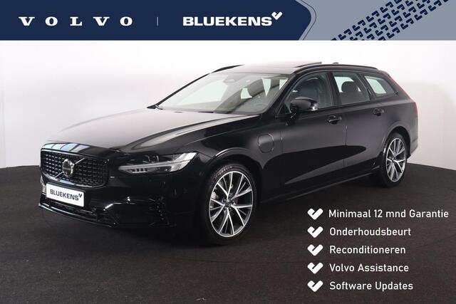Volvo V90 T8 Recharge AWD Ultra Dark - Luchtvering - Panorama/schuifdak - IntelliSafe Assist & Surround - 360º Camera - Bowers & Wilkins audio - Adaptieve LED koplampen - Verwarmde voorstoelen, stuur & achterbank - Parkeersensoren voor & achter - Elektr. bedienb. v