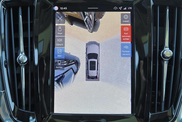 Volvo V90 T8 Recharge AWD Ultra Dark - Luchtvering - Panorama/schuifdak - IntelliSafe Assist & Surround - 360º Camera - Bowers & Wilkins audio - Adaptieve LED koplampen - Verwarmde voorstoelen, stuur & achterbank - Parkeersensoren voor & achter - Elektr. bedienb. v