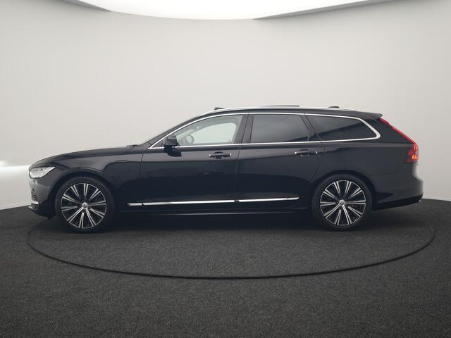Volvo V90 T6 AWD Inscription PHEV 350pk Dealer O.H | Panodak | Adaptive Cruise | Camera | Harman / Kardon | Lederen Sportstoelen Memory & Verwarmd | Apple Carplay | BLIS | Keyless | Pilot Assist | Google Assistant & Maps | Virtual | Navigatie | DAB | 19"L.M | Plug
