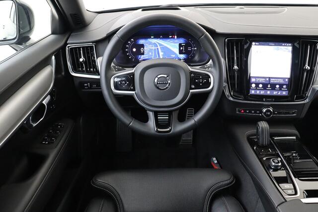 Volvo V90 T6 RECHARGE AWD R-DESIGN -PANO.DAK|HARMAN/KARDON|BLIS|360°CAM|HEAD-UP DISP.|LUCHTVERING|GEVENT.LEDER|STANDKACHEL|ADAP.LED|ADAP.CRUISE|TREKHAAK|20"|SoH:89%