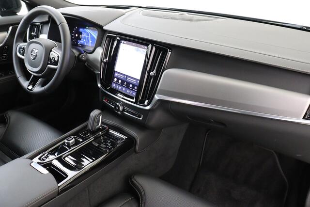 Volvo V90 T6 RECHARGE AWD R-DESIGN -PANO.DAK|HARMAN/KARDON|BLIS|360°CAM|HEAD-UP DISP.|LUCHTVERING|GEVENT.LEDER|STANDKACHEL|ADAP.LED|ADAP.CRUISE|TREKHAAK|20"|SoH:89%