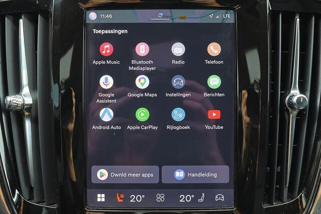 Volvo V90 T6 Recharge AWD Plus Dark - IntelliSafe Assist & Surround - 360º Camera - Adaptieve LED koplampen - Verwarmde voorstoelen, stuur & achterbank - Parkeersensoren voor & achter - Elektr. bedienb. voorstoelen met geheugen - Extra getint glas - Inklapbare trekhaak - 19' LMV