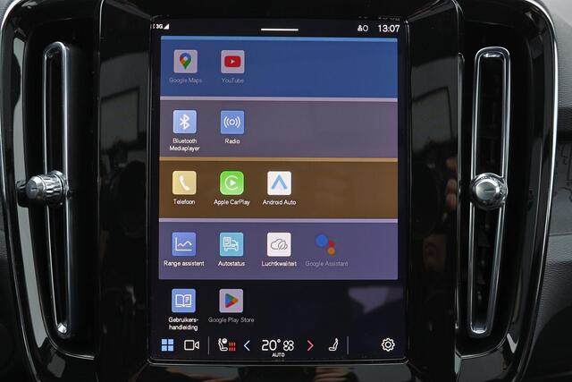 Volvo XC40 Extended Range Ultimate 82 kWh - Panorama/schuifdak - IntelliSafe Assist & Surround - 360º Camera - Harman/Kardon audio - Verwarmde voorstoelen, stuur & achterbank - Parkeersensoren voor & achter - Elektr. bedienb. voorstoelen met geheugen links - Draadlo