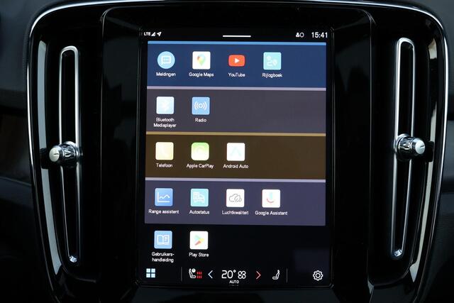 Volvo XC40 Recharge Twin Ultimate 78 kWh - Panorama/schuifdak - IntelliSafe Assist & Surround - 360º Camera - Harman/Kardon audio - Verwarmde voorstoelen & stuur - Parkeersensoren voor & achter - Elektr. bedienb. voorstoelen met geheugen links - Draadloze tel. lader