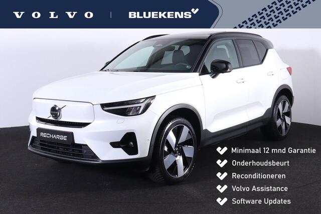 Volvo XC40 Recharge Twin Ultimate 78 kWh - Panorama/schuifdak - IntelliSafe Assist & Surround - 360 Graden Camera - Harman/Kardon audio - Verwarmde voorstoelen & stuur - Parkeersensoren voor & achter - Elektr. bedienb. voorstoelen met links geheugen - Warmtepomp - D