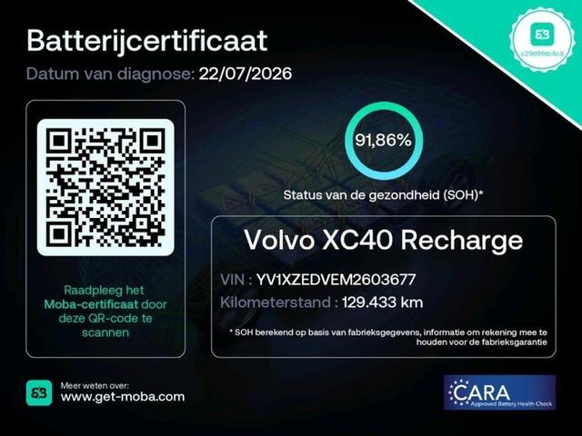 Volvo XC40 Recharge P8 AWD R-Design | SoH 91,8% | Camera | Stoelverwarming | Climate control | Cruise control | Elektr achterklep |