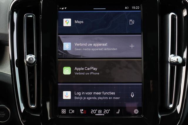 Volvo XC40 B3 Core - IntelliSafe Assist - Lederen bekleding met elektrisch verstelbare voorstoelen, links met geheugen - Parkeercamera achter - Verwarmde voorstoelen & stuur - Parkeersensoren voor & achter - Draadloze tel. lader - Extra getint glas - 18 inch LMV