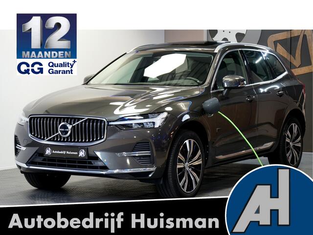 Volvo XC60 2.0 T8 AWD Plug-in hybrid LONG RANGE Plus Bright PANORAMADAK + HARMAN/KARDON + EL.TREKHAAK + ADAPT.CRUISE + PILOT ASSIST + STOELVERWARMING&/-VENTILATIE + STUURVERWARMING + 360 CAMERA + HEAD-UP DISPLAY + PARKSENSOREN V&A + 20" LM-VELGEN!!