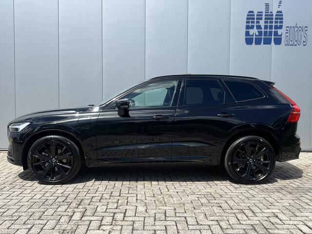 Volvo XC60 2.0 T8 455 pk Plug-in hybrid AWD Ultimate Black Edition Trekhaak Panoramadak Bowers en Wilkins Audio Elektrische Sportstoelen 21 Inch Velgen 360 Camera Head-Up Display Apple Carplay Extra Getint Glas Navigatie Long Range 1e Eigenaar BTW Auto