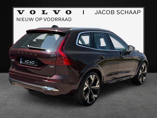Volvo XC60 T6 Plug-in hybrid AWD Ultra Bright / 22" Velgen / Luchtvering / Mulberry Red / Blond geventileerd nappa leder /