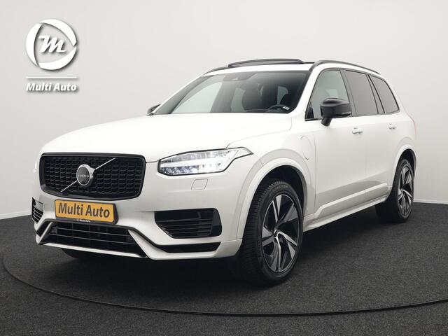 Volvo XC90 T8 Recharge AWD R-Design Plug In Hybrid 456pk 7 Persoons Long Range Dealer O.H. INCL BTW PHEV | Panodak | Alcantara Sportstoelen Memory | Adaptive Cruise | Harman Kardon | Pilot Assist | Head Up | 360 Camera | L.M. 20" | Apple Carplay | Navigatie | DAB |