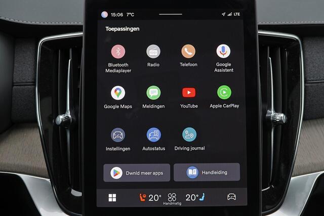 Volvo XC90 T8 Recharge AWD Ultra Dark - Luchtvering - Panorama/schuifdak - IntelliSafe Assist & Surround - 360º Camera - Bowers & Wilkins audio - Adaptieve LED koplampen - Verwarmde voorstoelen, stuur & achterbank - Parkeersensoren voor & achter - Elektr. bedienb. v