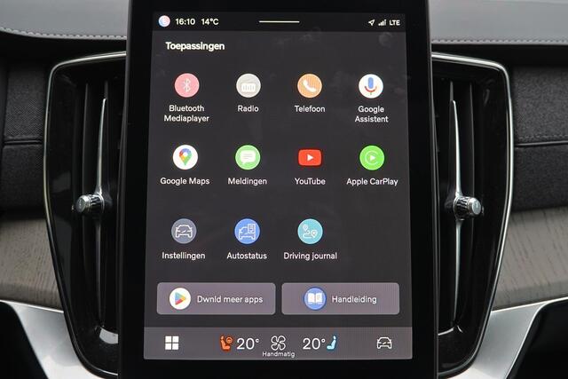 Volvo XC90 T8 Recharge AWD Ultra Dark - Luchtvering - Panorama/schuifdak - IntelliSafe Assist & Surround - 360º Camera - Bowers & Wilkins audio - Adaptieve LED koplampen - Verwarmde voorstoelen, stuur & achterbank - Parkeersensoren voor & achter - Elektr. bedienb. v