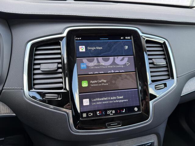 Volvo XC90 Plug-in Hybrid T8 AWD Plus Bright | Long Range | Trekhaak | Panoramadak | Adaptive Cruise Control | Lederen Bekleding | Actieve LED koplampen | Standkachel | Volledig Volvo dealer onderhouden | Getint glas | Voorruitverwarming | 7 zitplaatsen | Achteruitr