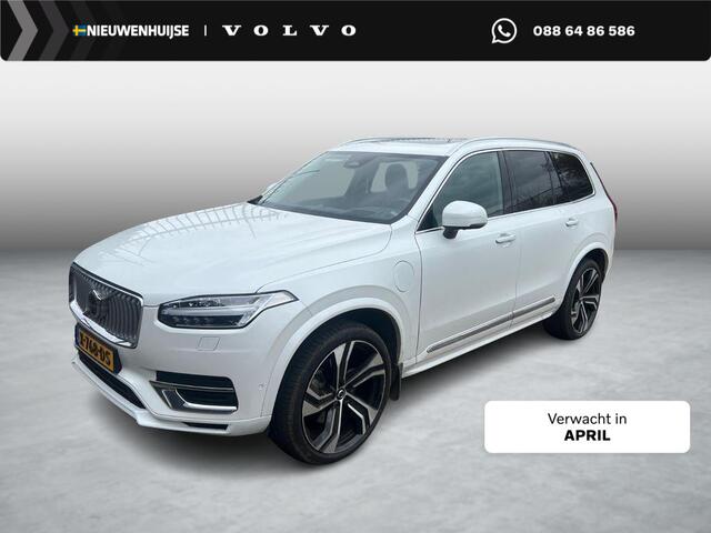 Volvo XC90 Plug-in Hybrid T8 AWD Ultimate Bright | Long Range | Trekhaak | Bowers & Wilkins audio | Luchtvering | 22 inch velgen | Stoelmassage | Stoelventilatie | Standkachel | Stoel- en stuurverwarming | Getint glas | Adaptive cruise control | 7 zitplaatsen |