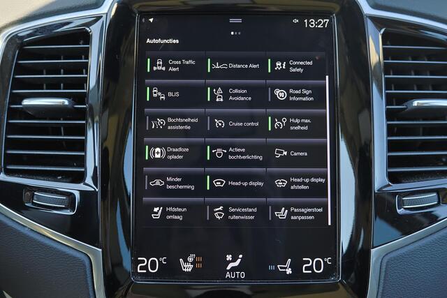 Volvo XC90 T8 Recharge AWD Ultimate Bright - Luchtvering - Panoramisch schuif-/kanteldak - Intellisafe Assist/Surround - Bowers & Wilkins Audio - 360º Camera - Head-up Display - Nappaleder - Stoelmassage - Stoelverwarming / -ventilatie - Gelaagde zijruiten - 22' LMV
