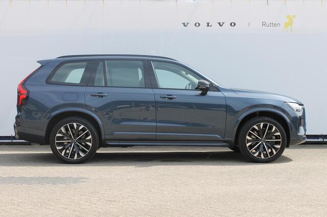 Volvo XC90 T8 455PK Autom Plug-in hybrid AWD Ultra Dark Luchtvering / Massagefunctie voorstoelen / Semi elektrisch wegklapbare trekhaak / Gelamineerd glas / Stoelventilatie / 21" lichtmetalen velgen