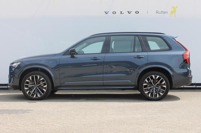 Volvo XC90 T8 455PK Autom Plug-in hybrid AWD Ultra Dark Luchtvering / Massagefunctie voorstoelen / Semi elektrisch wegklapbare trekhaak / Gelamineerd glas / Stoelventilatie / 21" lichtmetalen velgen