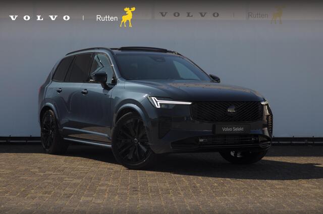 Volvo XC90 T8 455PK Automaat AWD Ultra Black Edition / Stoelmassage - en ventilatie Luchtvering / Trekhaak / Panoramadak / Google services / Elektrisch bedienbare voorstoelen met geheugen / Stoelverwarming voor en achter
