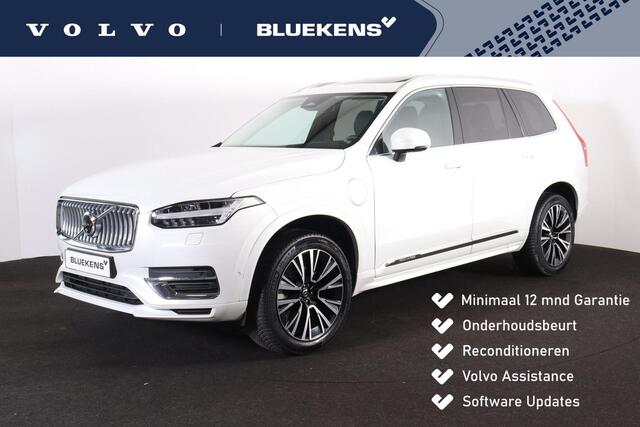 Volvo XC90 T8 Recharge AWD Ultimate Bright - Panorama/schuifdak - IntelliSafe Assist & Surround - 360º Camera - Harman/Kardon audio - Adaptieve LED koplampen - Verwarmde voorstoelen, stuur & achterbank - Parkeersensoren voor & achter - Elektr. bedienb. voorstoelen met geheugen - Draadloze tel. lader - Extra getint glas - Inklapbare trekhaak - 20' LMV