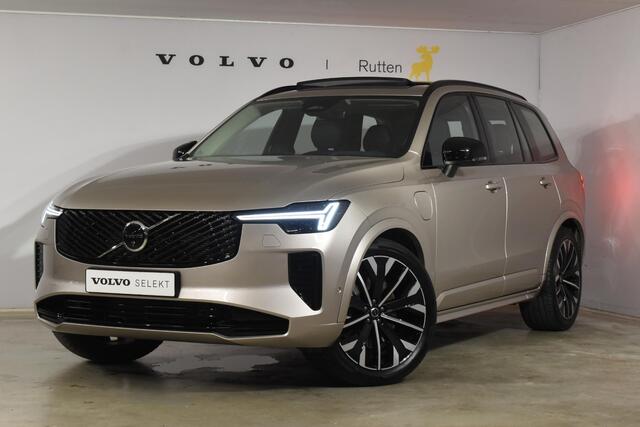 Volvo XC90 T8 455PK Plug-in hybrid AWD Ultra Dark / Bowers & Wilkins / Luchtvering / Head-Up Display / 360 Camera / Massagestoelen / Elektrisch bedienbare stoelen met geheugen / Stoelventilatie / Nappaleder / Elektrisch uitklapbare trekhaak / Gelamineerde ruiten